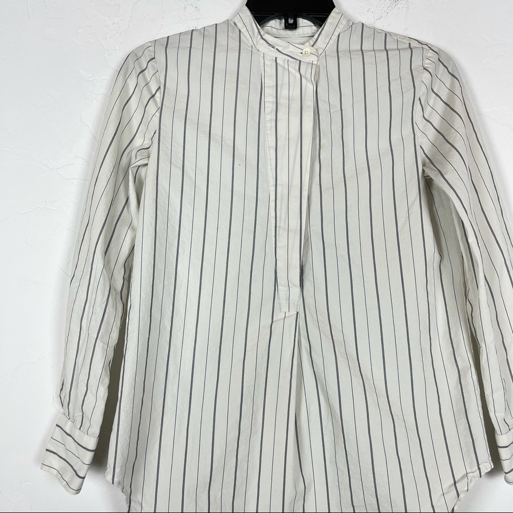 Madewell Tunic Pinstripe‎ Blouse The Perfect White - Picture 4 of 8